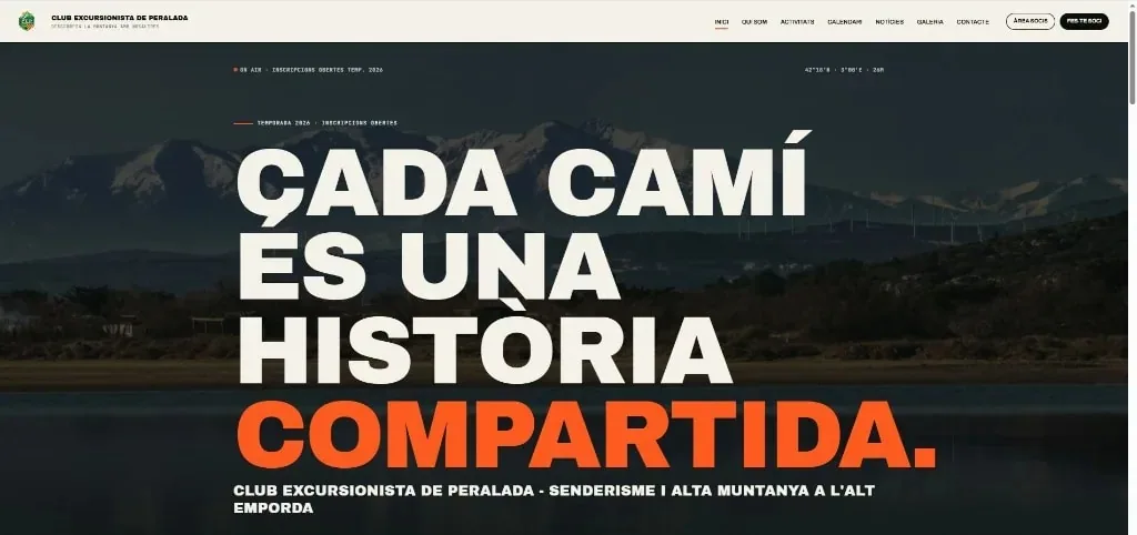 Miniatura de la web del Club Excursionista de Peralada